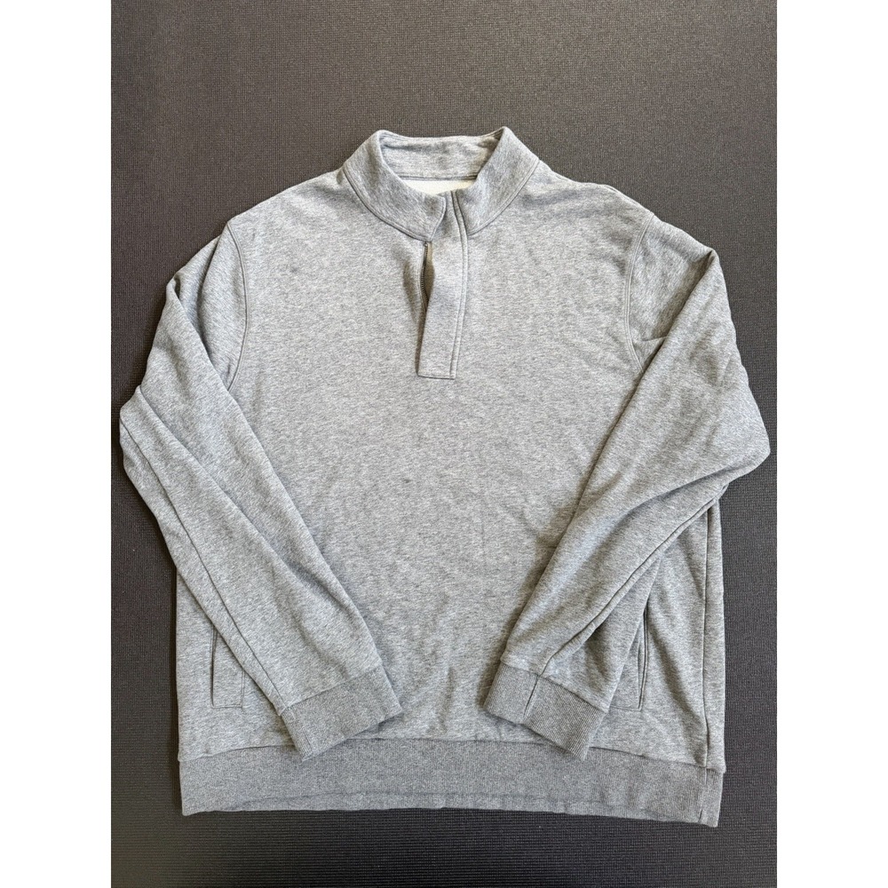 Vuori Ease Performance 1/4 Quarter Zip Mens 2XL Grey Heather Pullover